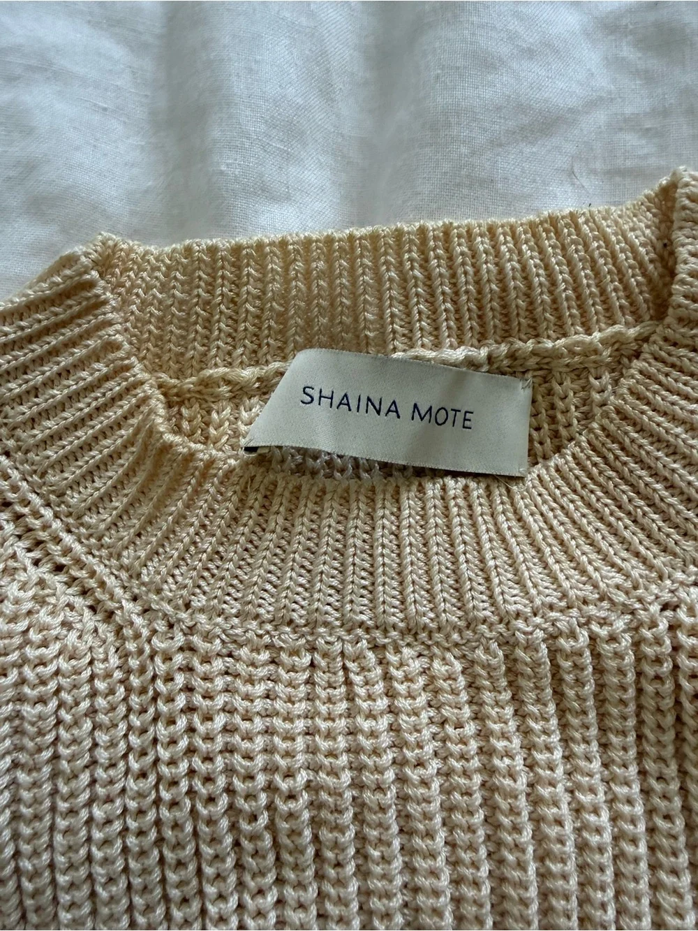 Light Beige Crewneck Sweater — Everyday Knit